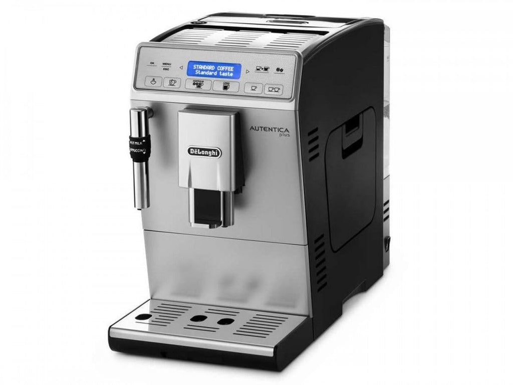 Machine à Café Automatique avec Broyeur, Mousseur à Lait, Expresso et Cappuccino, Noir et Argent