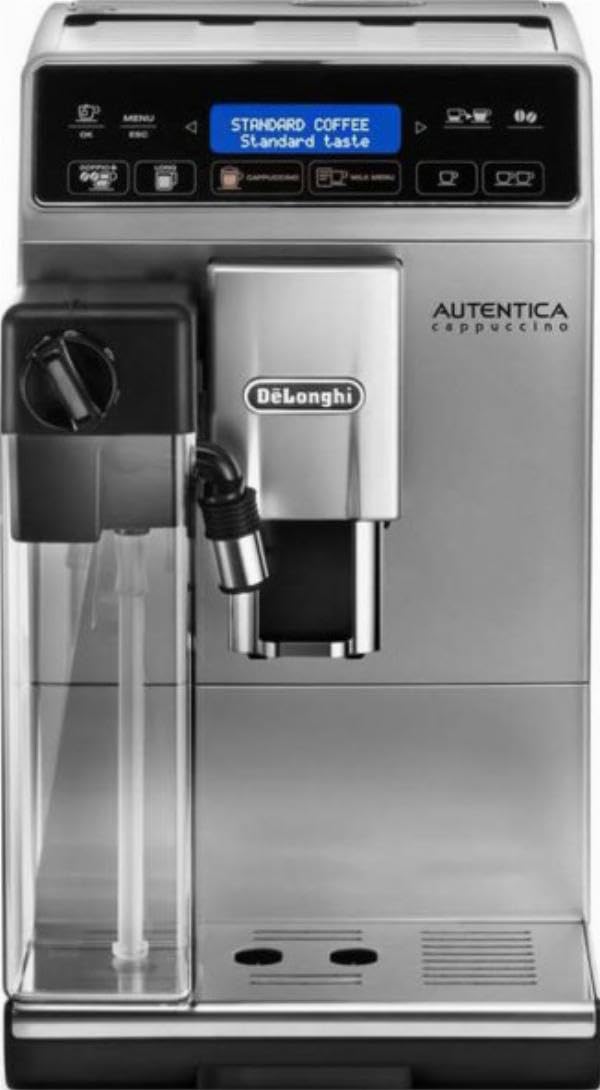 Autentica – Machine à Café Automatique avec Broyeur, Boissons Lactées, 1,4 L, Argent et Noir