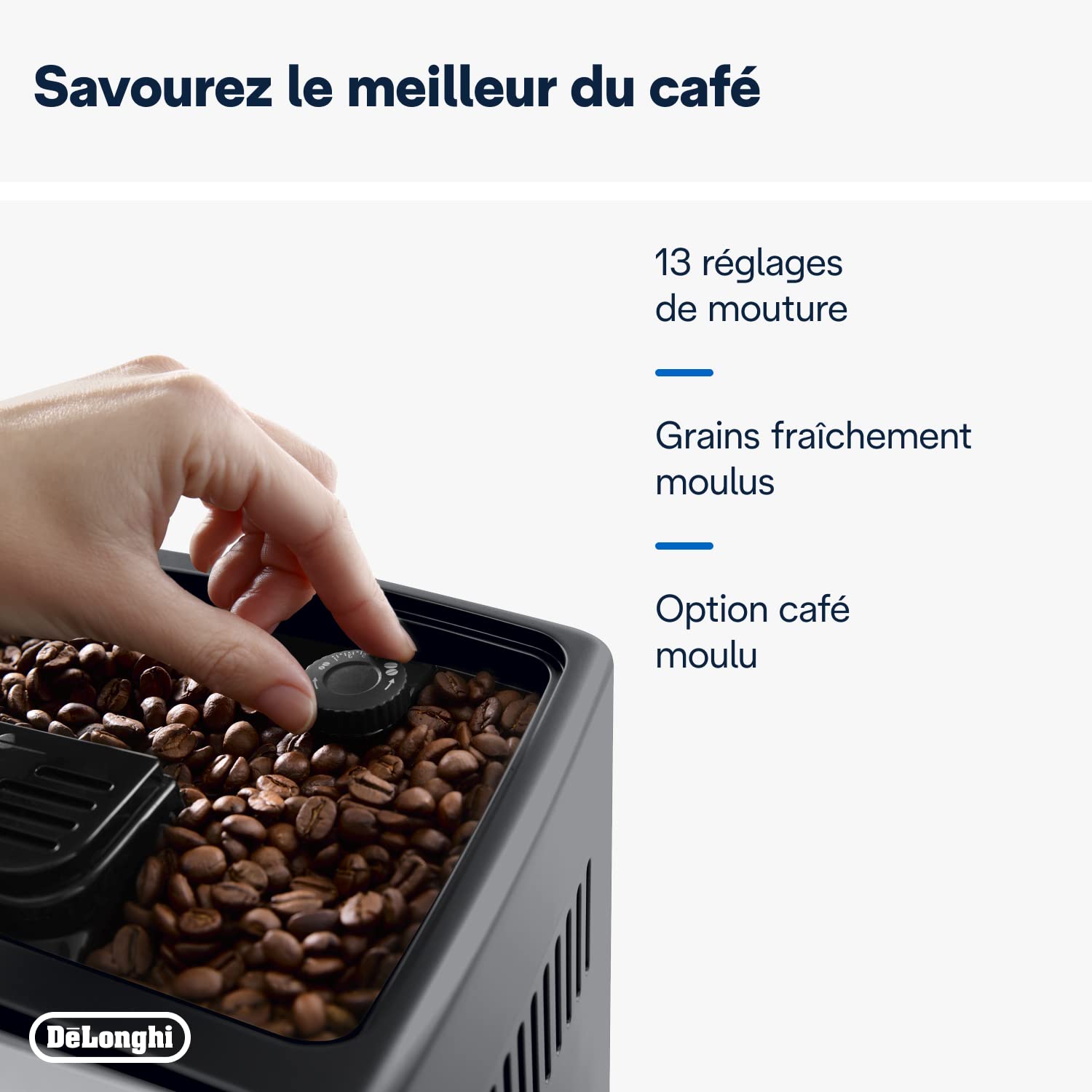 Dinamica Plus – Machine à Café Automatique avec Broyeur, LatteCrema System, Écran Tactile, 1,8 L, Noir