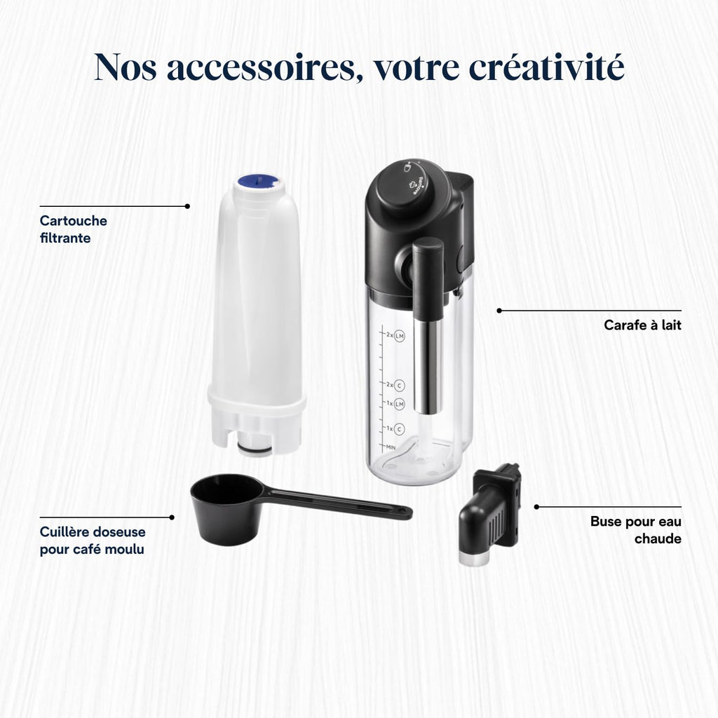 Magnifica Start Perfetto – Machine à Café Automatique avec Broyeur, Mousseur LatteCrema, Noir