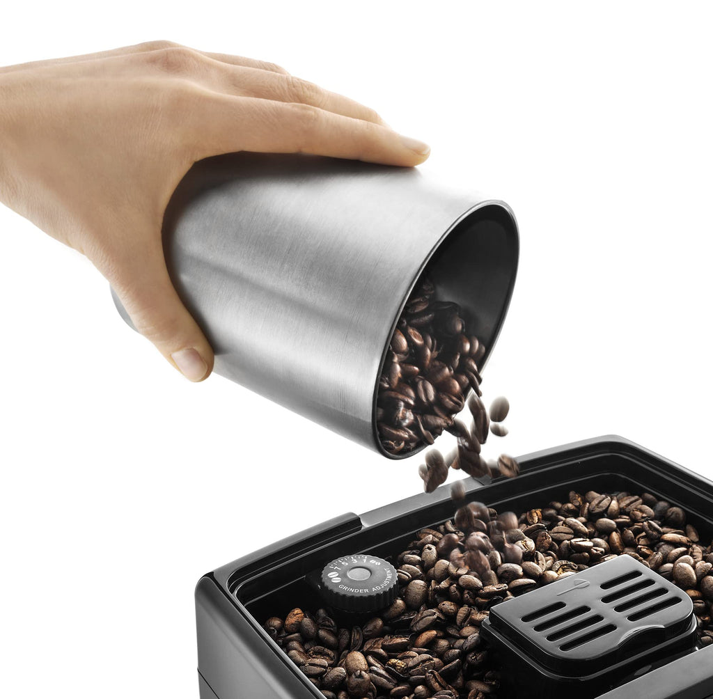 Dinamica – Machine à Café Automatique avec Broyeur, LatteCrema System, Cappuccino et Expresso, 1,8 L, Noir