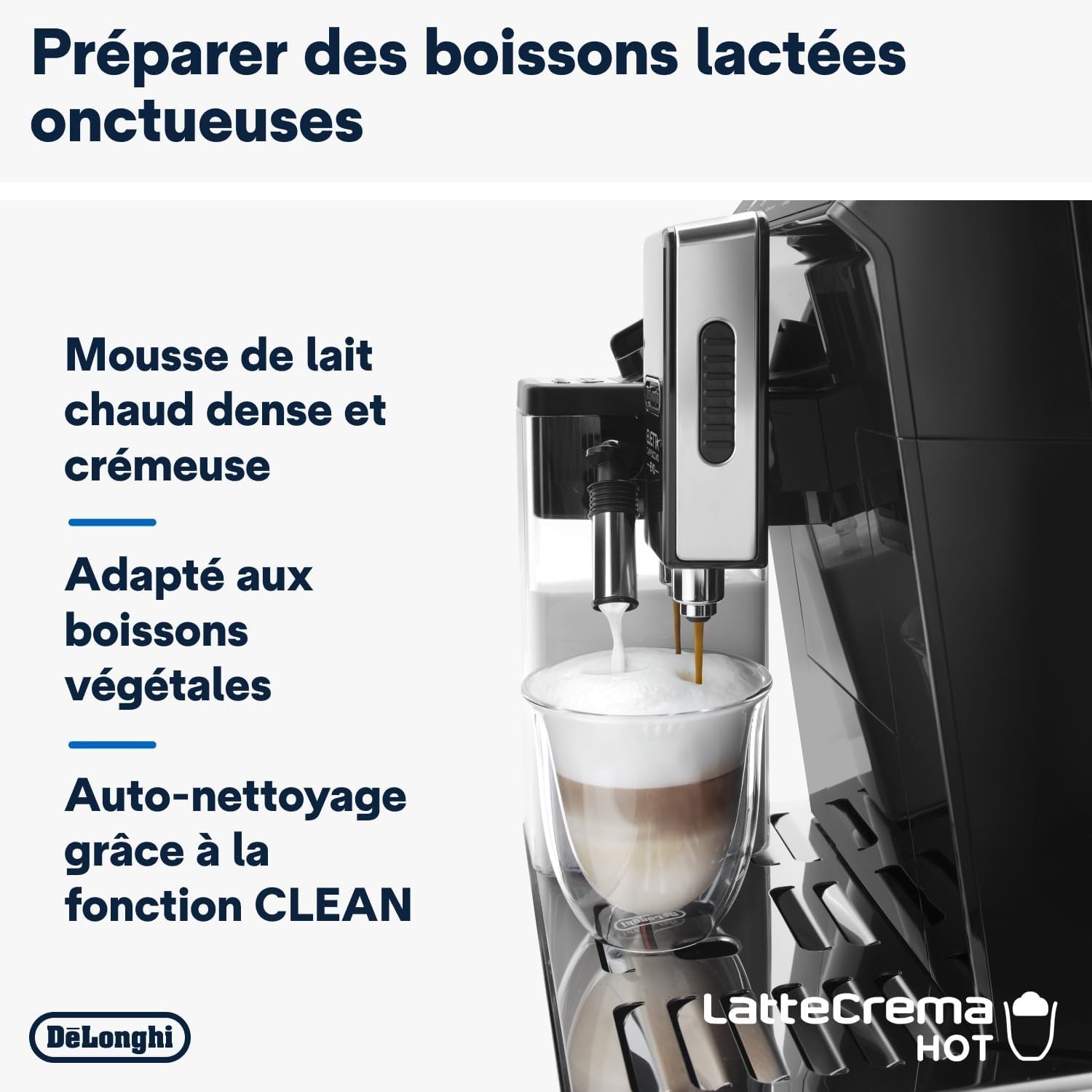 Eletta Evo – Machine à Café Automatique avec Broyeur, LatteCrema, Écran LCD Tactile, Cappuccino, Noir