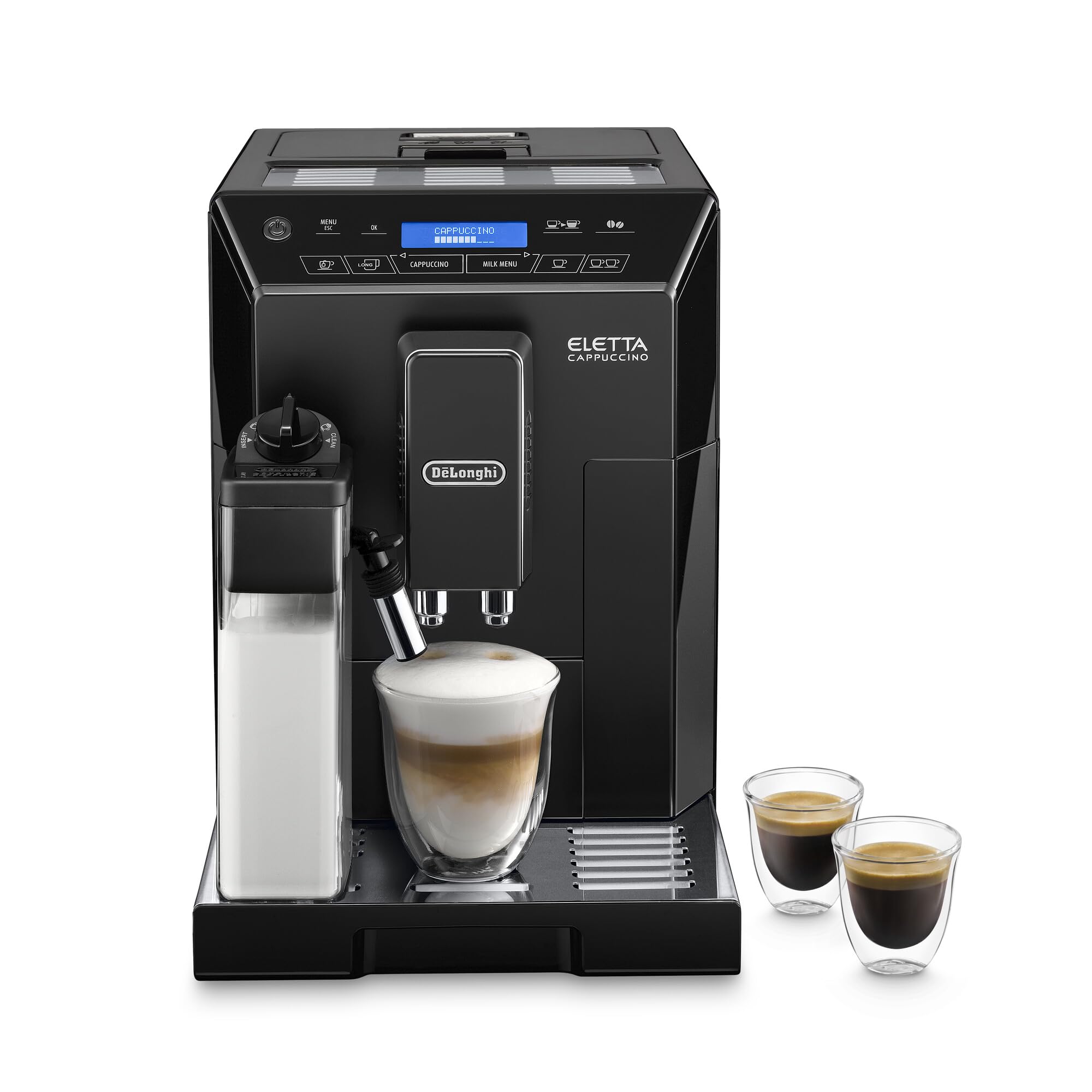 Eletta – Machine à Café Automatique avec Broyeur, LatteCrema System, Boissons Lactées, 2 L, Noir