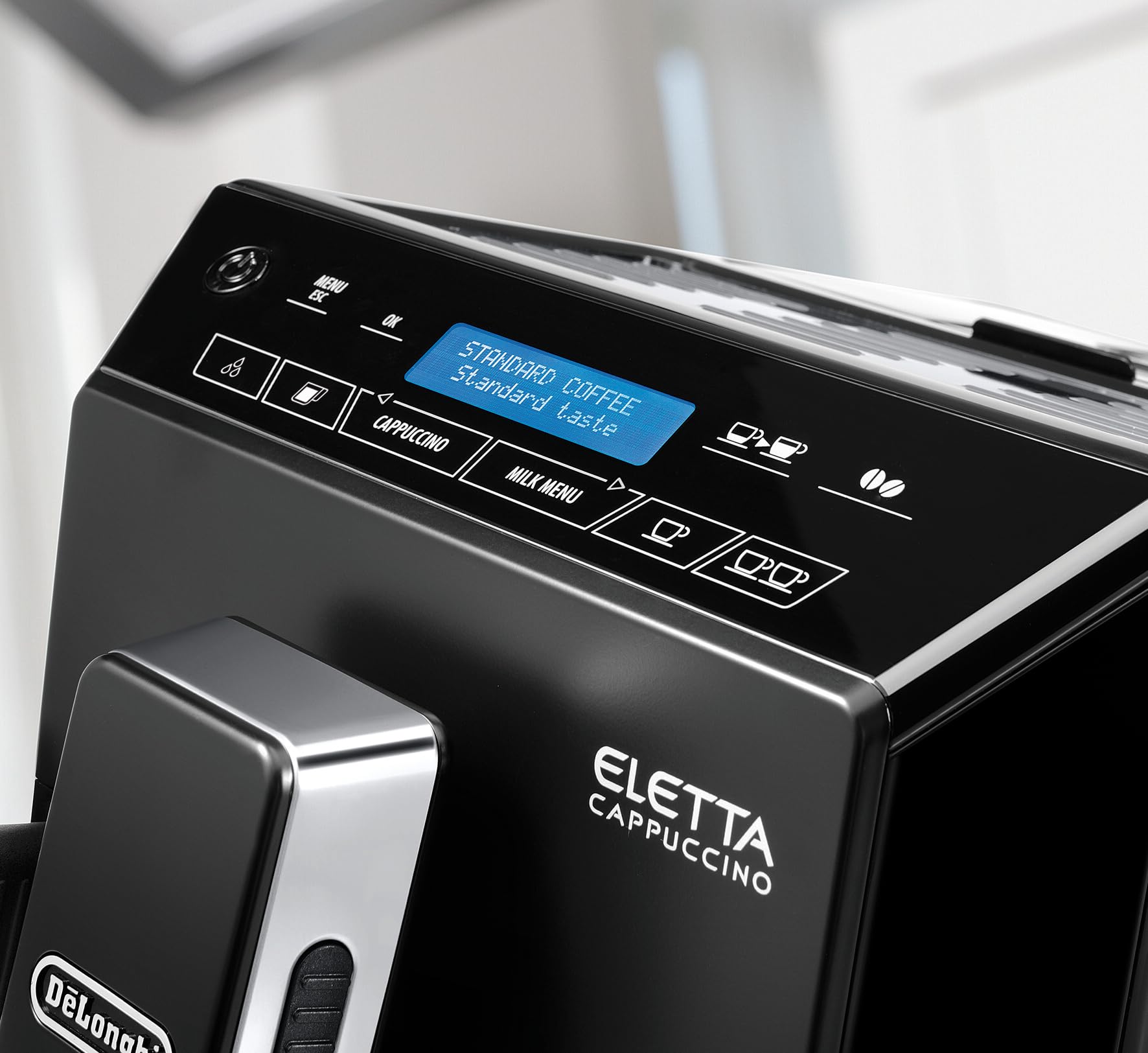 Eletta – Machine à Café Automatique avec Broyeur, LatteCrema System, Boissons Lactées, 2 L, Noir