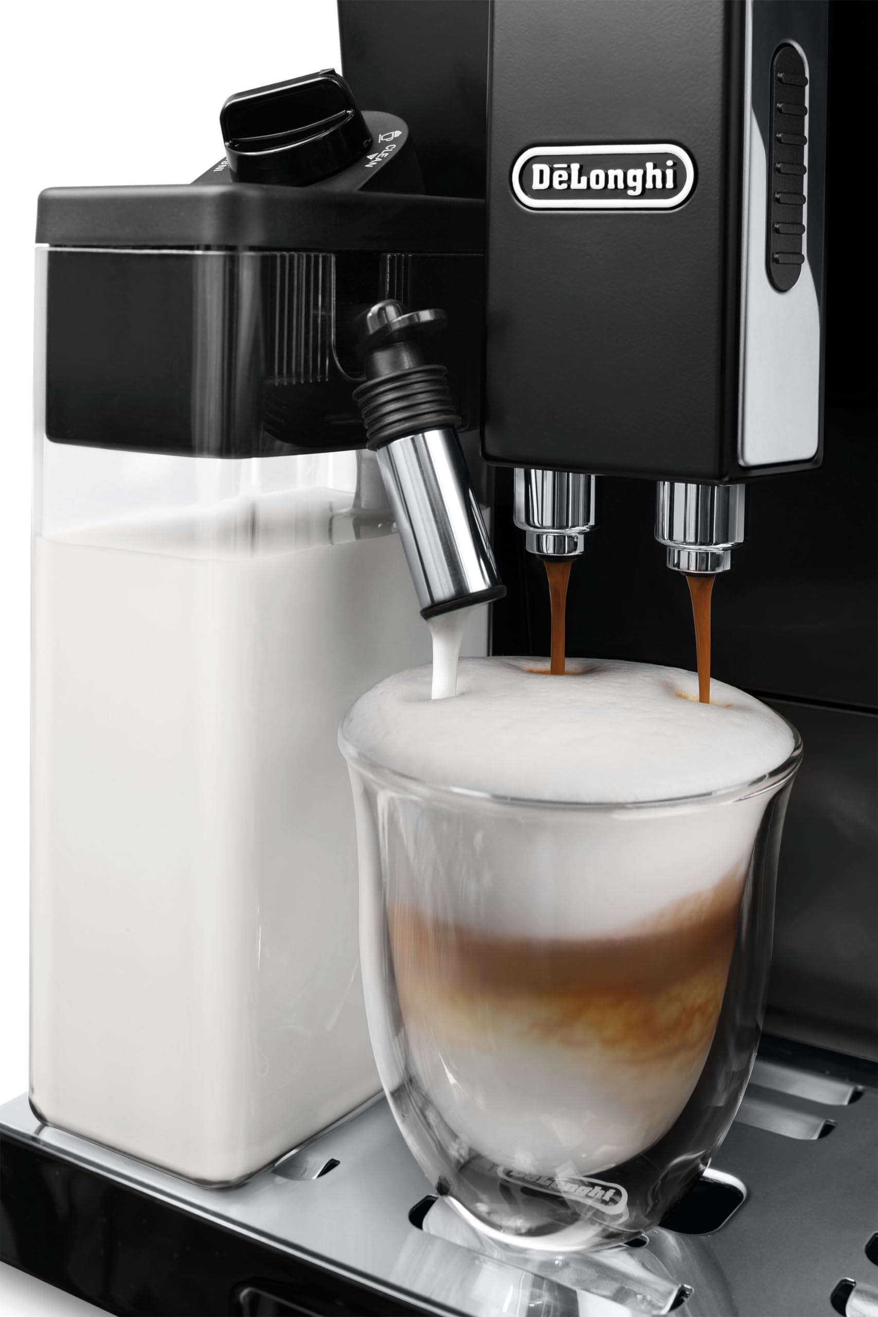 Eletta – Machine à Café Automatique avec Broyeur, LatteCrema System, Boissons Lactées, 2 L, Noir