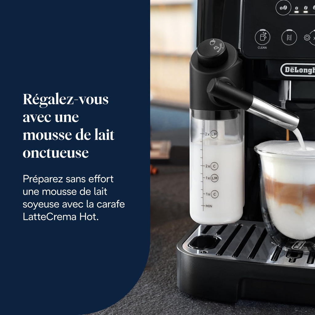 Magnifica Start Perfetto – Machine à Café Automatique avec Broyeur, Mousseur LatteCrema, Noir