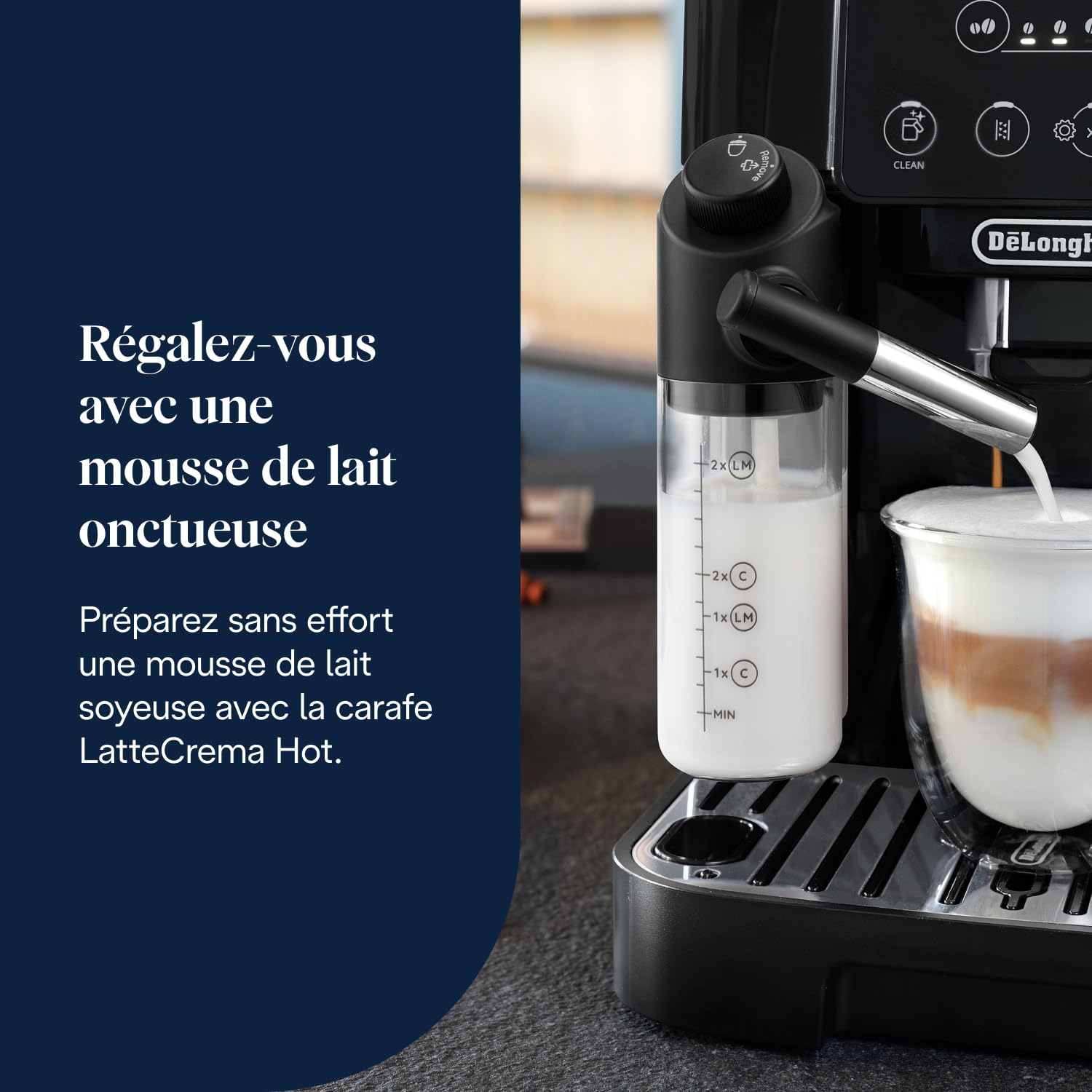 Magnifica Start Perfetto – Machine à Café Automatique avec Broyeur, Mousseur LatteCrema, Noir
