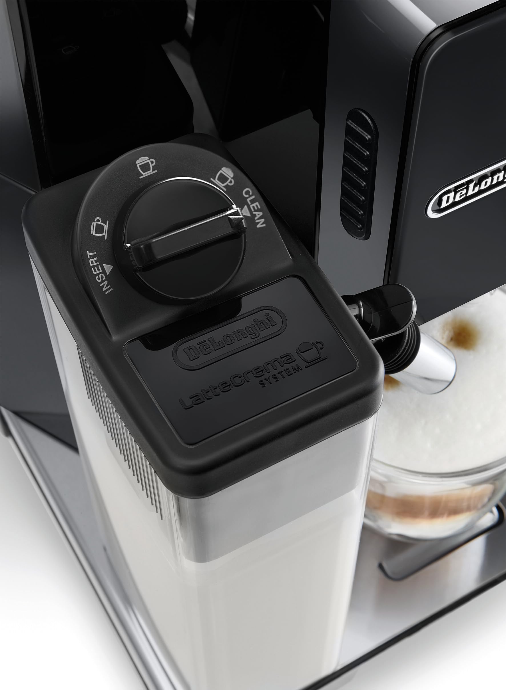 Eletta – Machine à Café Automatique avec Broyeur, LatteCrema System, Boissons Lactées, 2 L, Noir