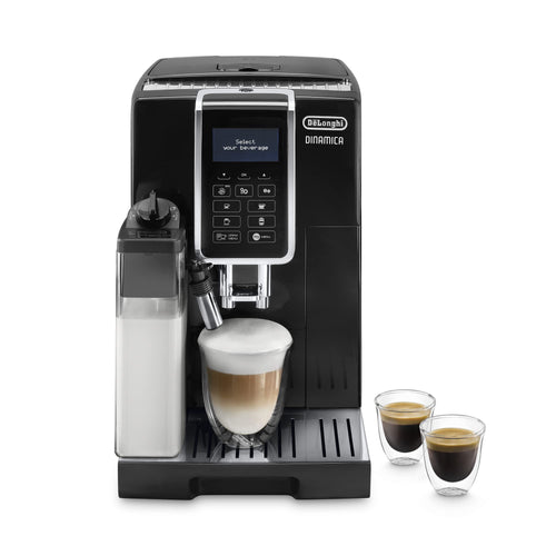 Dinamica – Machine à Café Automatique avec Broyeur, LatteCrema System, Cappuccino et Expresso, 1,8 L, Noir