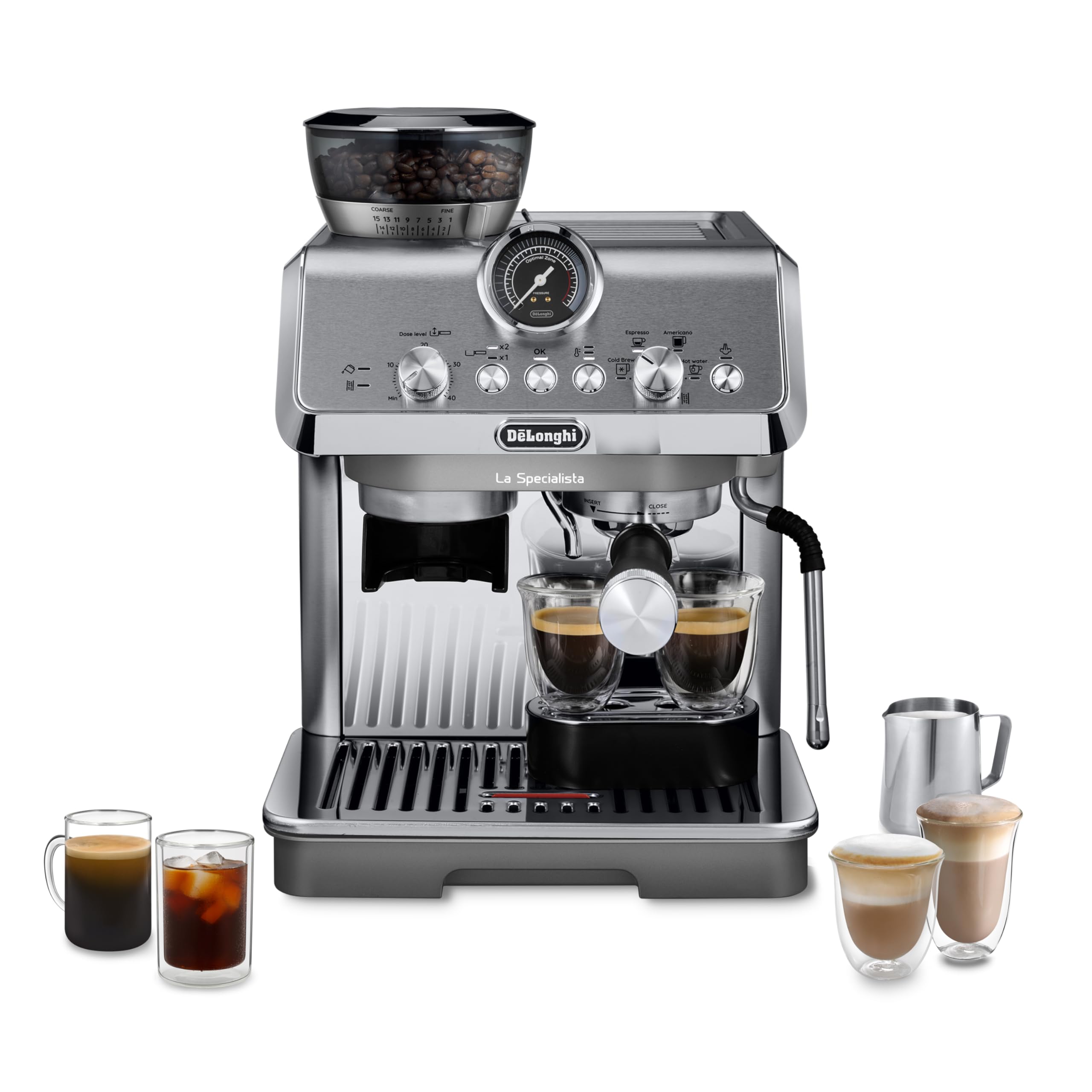 La Specialista Arte Evo – Machine à Expresso avec Broyeur, Fonction Cold Brew, Kit Barista, Métal