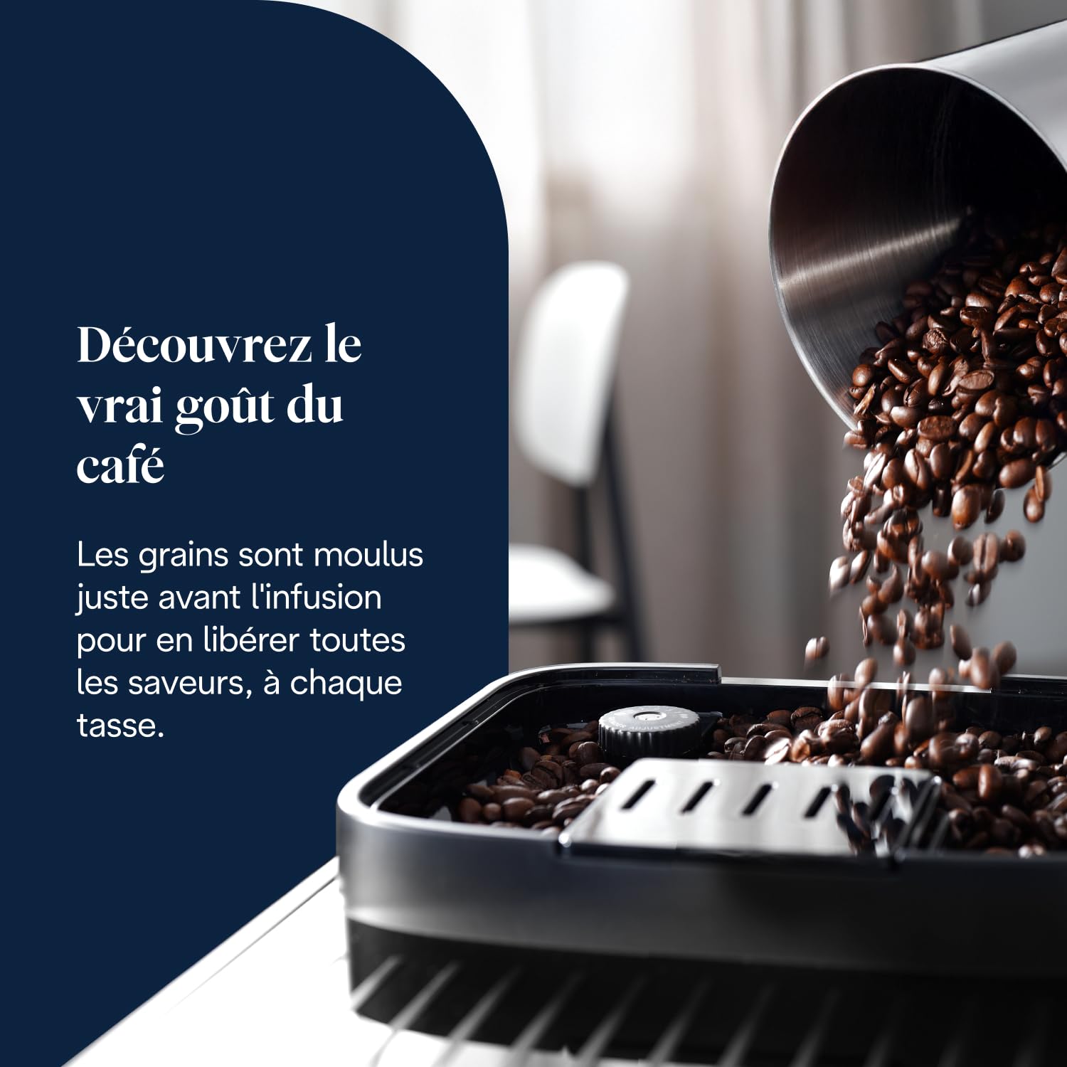 Magnifica Evo Perfetto – Machine à Café Automatique avec Broyeur, Mousseur LatteCrema, 7 Boissons, Argent et Noir