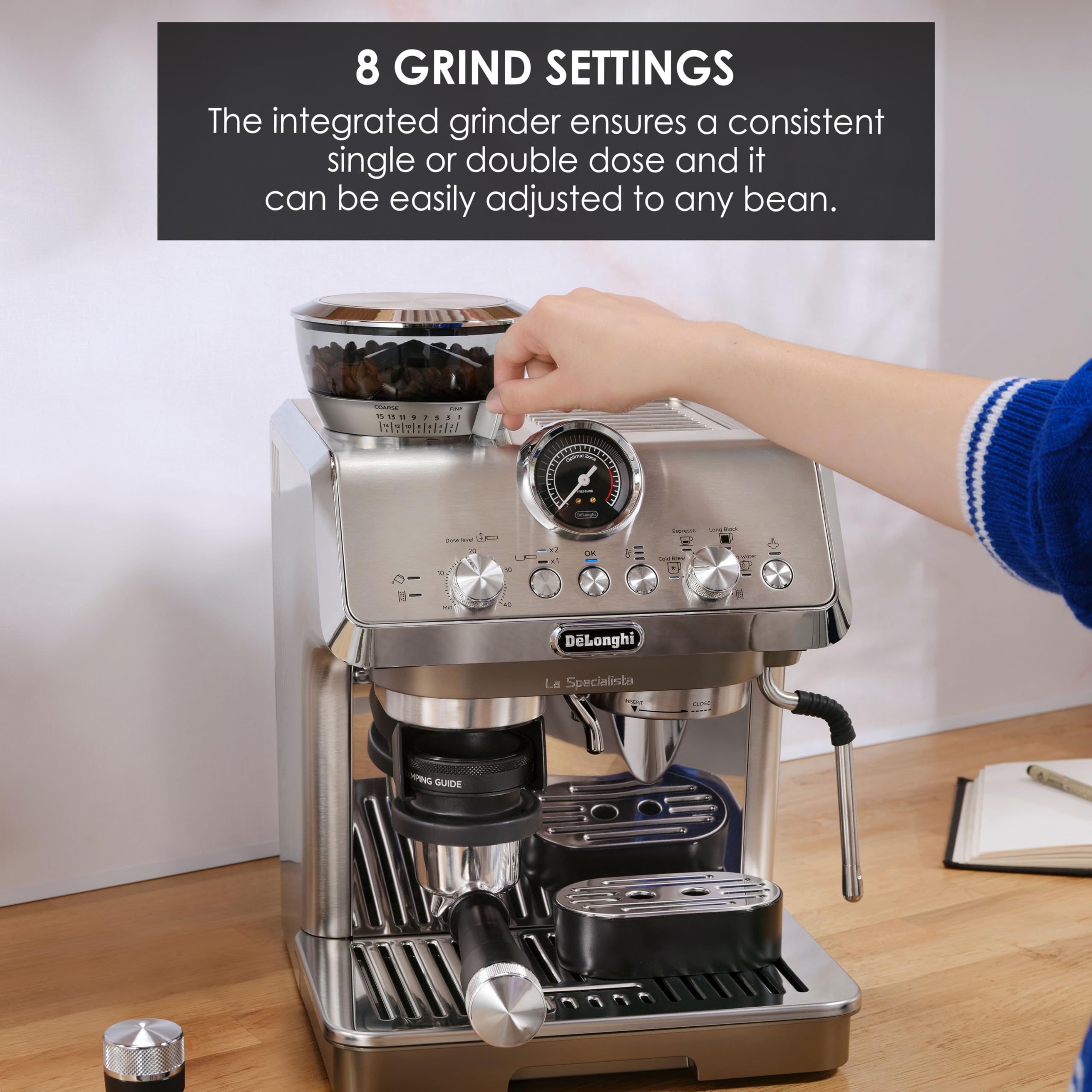La Specialista Arte Evo – Machine à Expresso avec Broyeur, Fonction Cold Brew, Kit Barista, Métal